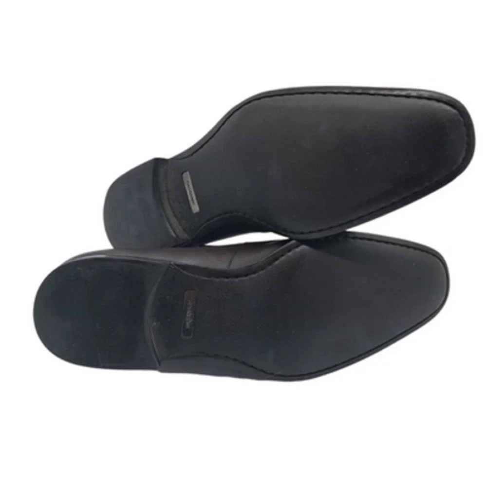 Magnanni Dress Shoes Mens Size 10.5 Dark Brown Leather Slip On Loafers 12655